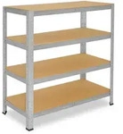 shelfplaza Schwerlastregal, Silber, Metall, Rechteckig, 100x100x40 cm, Freizeit,