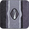 Bidet-Vorleger Jewel, Anthrazit, Textil, Streifen, rechteckig, 60x60 cm, Oeko-Tex®