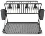 Geschirrabtropftasse, Metall, 51x33x42 cm, Abtropfschale, Bestecksammler,