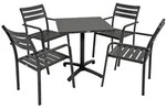 Gardenson Gartenset, Anthrazit, Schwarz, Metall, 5-teilig, 55x88x63 cm,