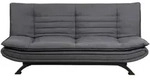 Carryhome Schlafsofa, Dunkelgrau, Metall, 2-Sitzer, 196x91x98 cm, Liegefunktion,
