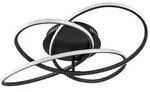 Globo Led-Deckenleuchte Panda, Wei&szlig;, Schwarz, Opal, Kunststoff, Metall, 12.7 cm, CE,