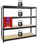 Proregal Schwerlastregal, Schwarz, Metall, Rechteckig, 200x180x60 cm, Freizeit,