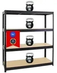 Proregal Schwerlastregal, Schwarz, Metall, Rechteckig, 160x180x60 cm, Freizeit,