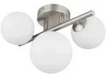 Globo Led-Deckenleuchte, Opal, Nickel, Metall, Glas, F, 23.5x20.5x28.5 cm, CE, Lampen