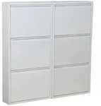 ebuy24 Schuhkipper, Wei&szlig;, Holzwerkstoff, 101x106x16 cm, Garderobe,