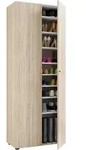 Mid.you Schuhschrank Vandol, Sonoma Eiche, Kunststoff, 8 F&auml;cher, 71x180x39 cm,