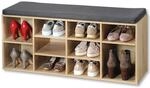 Kesper Schuhbank, Sonoma Eiche, 103.5x48x29.5 cm, Fsc, Garderobe, Schuhaufbewahrung,