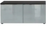 Germania Garderobenbank, Graphit, Silber, Glas, 1-Sitzer, 97x47x40 cm, Garderobe,