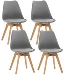 CLP Stuhl, Grau, Holz, 49x83x50 cm, Esszimmer, St&uuml;hle, Esszimmerst&uuml;hle,