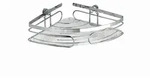 Wenko Duschregal, Edelstahl, Metall, gebogen, 26.5x6.5x19 cm, Badaccessoires,