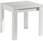 Hom`in Esstisch Monzi, Wei&szlig;, Holzwerkstoff, quadratisch, eckig, 80x78x80-136 cm, DIN