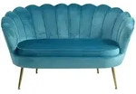 Livetastic 2-Sitzer-Sofa, Blau, Metall, 136x78x77 cm, Wohnzimmer, Sofas &...