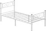 Boxxx Metallbett, Wei&szlig;, Metall, 90x190 cm, Schlafzimmer, Betten, Metallbetten