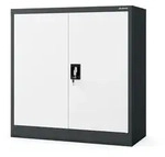 Jan Nowak Metallschrank, Wei&szlig;, Anthrazit, Metall, 90x93x40 cm, Arbeitszimmer,