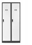 Jan Nowak Umkleideschrank, Wei&szlig;, Anthrazit, Metall, 80x180x50 cm, Garderobe,
