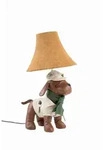 Happy Lamps Led-Kindertischleuchte Spike der Jagdhund, Hellbraun, Textil,...