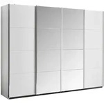 Rauch M&ouml;bel Schiebet&uuml;renschrank, Klar, Wei&szlig;, Holzwerkstoff, 4 F&auml;cher, 316x211x62