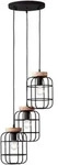 Brilliant H&auml;ngeleuchte Gwen, Braun, Schwarz, Holz, Metall, 165 cm, CE,