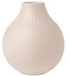 Villeroy & Boch Vase, Beige, Keramik, Rund, 12 cm, Dekoration, Vasen, Keramikvasen