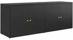 vidaXL Gartenschrank, Schwarz, Holzwerkstoff, 55.5x80x198 cm, Wohnzimmer, Kommoden &