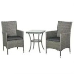 Outsunny Rattan, Grau, Metall, Gartenm&ouml;bel, Gartenm&ouml;bel-Sets