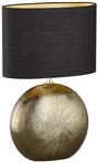 Fischer & Honsel Tischleuchte Foro, Schwarz, Gold, Kunststoff, 17x53x34 cm, Lampen &