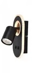 Brilliant Wandspot, Schwarz, Metall, 12x22x15.5 cm, Lampen & Leuchten,