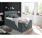 Mid.you Boxspringbett, Anthrazit, Kunststoff, H2, 120x200 cm, gepolstertes Kopfteil,