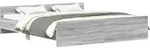 vidaXL Bettgestell, Grau, Holzwerkstoff, 180x200 cm, Schlafzimmer, Betten
