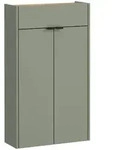 Schuhschrank GW-Ameca, Eiche, Pastellgr&uuml;n, Kunststoff, 4 F&auml;cher, 1 Schublade(n)