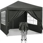 Woltu Pavillon, Grau, Metall, 300x300x260 cm, Sonnenschutz & Sichtschutz,...