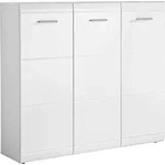 Carryhome Schuhschrank Adana, Wei&szlig;, Holzwerkstoff, 10 F&auml;cher, 134x120x36 cm,