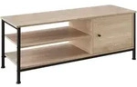 tectake Tv-Regal, Natur, Holzwerkstoff, Beton Optik, Rechteckig, 40x45.5x110 cm,