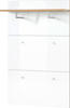Xora Garderobenpaneel GW-Telde, Weiß, Eiche, Glas, Holzwerkstoff, 89x144x30 cm, Made