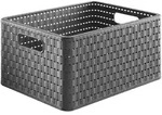 Rotho Korb Country, Anthrazit, Kunststoff, rechteckig, 27.8x19.1x36.8 cm, Reach, DIN