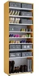 Mid.you Schuhschrank Vandol, Buche, Holzwerkstoff, 8 F&auml;cher, 71x180x37 cm,...
