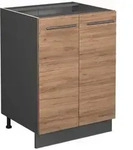 Vicco K&uuml;chenunterschrank, Honigeiche, Anthrazit, Holzwerkstoff, 1 F&auml;cher,