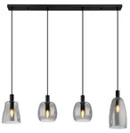 Globo H&auml;ngeleuchte, Schwarz, Metall, Glas, rund,rund, 16x120x107 cm, CE, beliebig