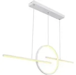 Globo Led-H&auml;ngeleuchte, Wei&szlig;, Metall, Kunststoff, F, 10.5x150x124 cm, Farben