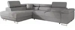 Mirjan24 Ecksofa, Hellgrau, Textil, 5-Sitzer, links montierbar, L-Form,Rechteckig,