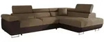 Mirjan24 Ecksofa, Braun, Textil, 5-Sitzer, rechts montierbar, L-Form,Rechteckig,