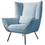 Kawola Sessel, Hellblau, Metall, 1-Sitzer, F&uuml;llung: Komfortschaum, 90x112x94...