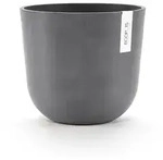 Ecopots Blumentopf, Grau, Kunststoff, Beton Optik, Rund, 21.8 cm, Dekoration, Blumen