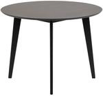 Mid.you Esstisch, Schwarz, Holz, Eiche, Kautschukholz, furniert, massiv, rund,