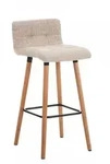 CLP Barhocker, Creme, Holz, 42x94x49 cm, Esszimmer, Barm&ouml;bel, Barhocker