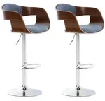CLP Barhocker, Blau, Walnuss, Metall, 50x88x48 cm, Esszimmer, Barm&ouml;bel,...