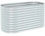 vidaXL Hochbeet, Silber, Metall, 80x81x160 cm, Gartenzubeh&ouml;r, Hochbeete