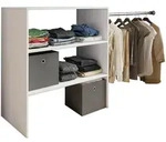 Livetastic Dachschr&auml;genregal VCM Dacho, Wei&szlig;, Metall, Holzwerkstoff, 90x100x50 cm,