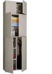 Mid.you Mehrzweckschrank, Grau, Kunststoff, 70x223x39 cm, stehend, Waschk&uuml;che,